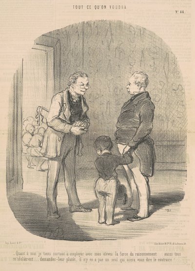 As for me, I insist on using... the power of reasoning by Honoré Daumier