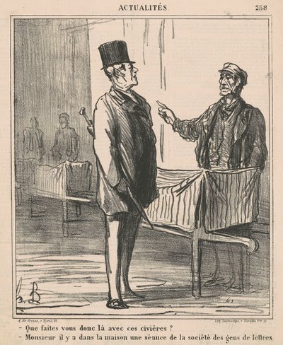 What are you doing there with those stretchers by Honoré Daumier