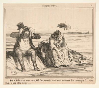 What Idea Did You Have, Adelaide, to Come and Spend by Honoré Daumier