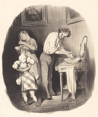 How Nice He Is, Dodore... by Honoré Daumier