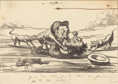 Let them say again that hunting... by Honoré Daumier