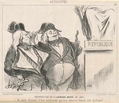 Reappearance of the Golden Youth in 1851 by Honoré Daumier