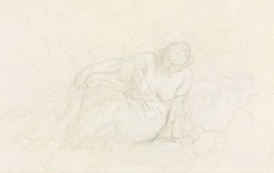 Reclining Woman Leaning on Her Arm (verso) by Honoré Daumier