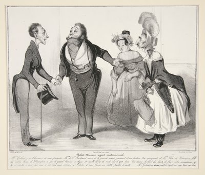 Robert-Macaire Matrimonial Agent, Plate 16 from the Series Caricaturana, from the Album Les Robert Macaires by Honoré Daumier