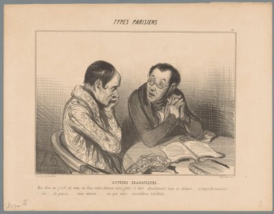 Writer Advises Colleague to Get Rid of His Wife by Honoré Daumier