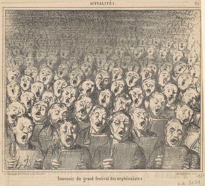 Souvenir of the Great Festival of the Orpheonists by Honoré Daumier
