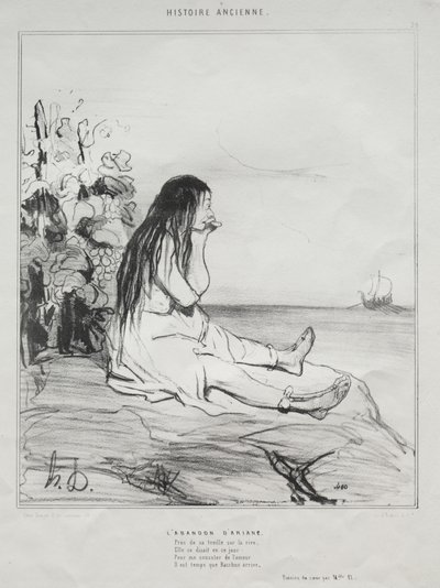The Abandonment of Ariadne by Honoré Daumier