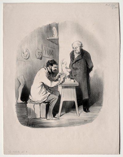 The Artists, plate 2: You must model me in this manner one day by Honoré Daumier