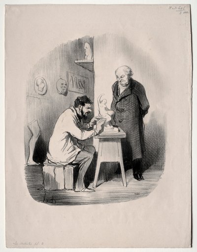 The Artists, Plate 2: You Must Model Me in This Manner One Day by Honoré Daumier