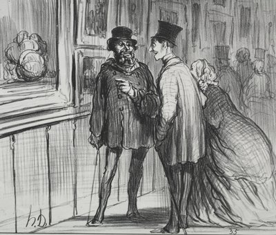The Exhibition of 1859 Plate 8: The Painter Who Had a Painting Refused, 1859 by Honoré Daumier