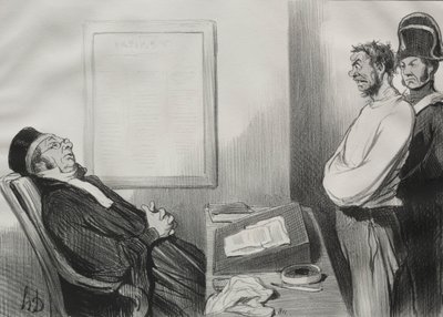 The Men of Justice, Plate 15: You Were Hungry...That Is Not a Reason... by Honoré Daumier