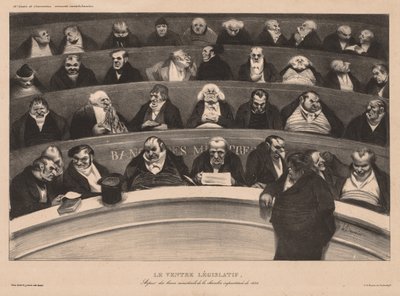 The Monthly Association (plate 18): The Legislative Belly by Honoré Daumier