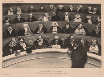The Monthly Association plate 18: The Legislative Belly, 1834 by Honoré Daumier