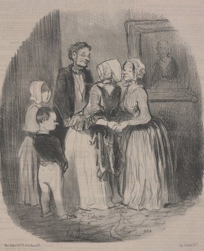 The Obligatory New Years Visit to Aunt Rabourdin by Honoré Daumier