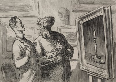 The Painters: A Realist Always Finds Another Realist to Admire Him by Honoré Daumier