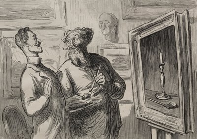 The Painters: A Realist Always Finds Another Realist to Admire Him by Honoré Daumier