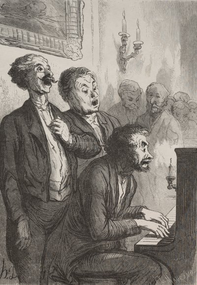 The Singers in the Salon by Honoré Daumier