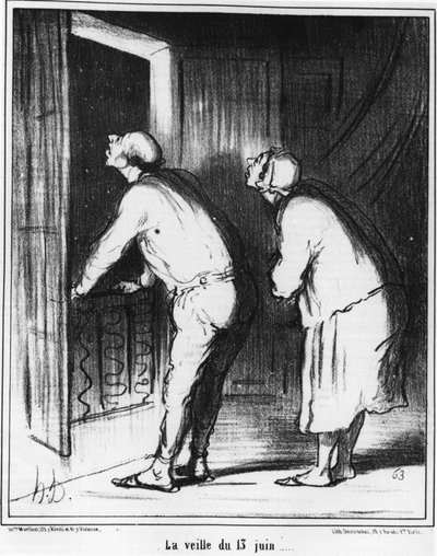 The eve of June 13..., cartoon by Honoré Daumier