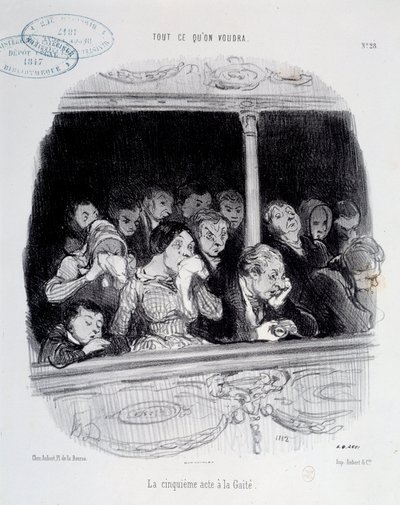 The Fifth Act at the Gaite by Honoré Daumier