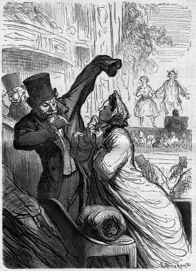 The final verse. Cartoon by Honore Daumier (1808-1879). Engraving in 