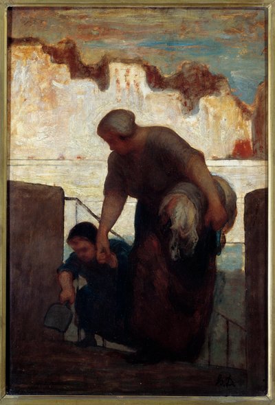 The Laundry Machine by Honoré Daumier