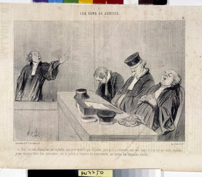 The People of Justice (Cartoon by Honore Daumier) by Honoré Daumier