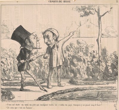 Hold Our Master, Here is a Little One... by Honoré Daumier