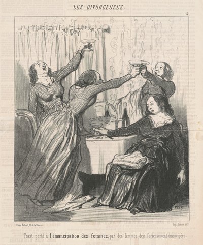 Toast to the Emancipation of Women by Honoré Daumier