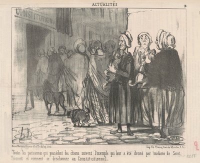 All the Parisian Women Who Own Dogs by Honoré Daumier