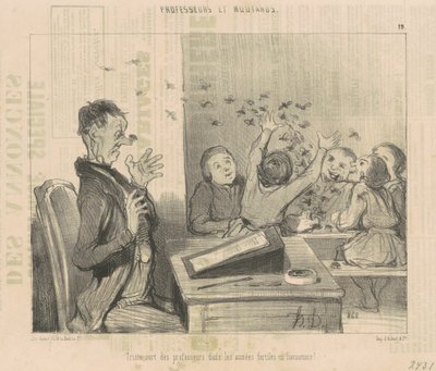 Sad Fate of Professors... by Honoré Daumier