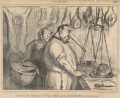 Sadness of the Butchers of Paris by Honoré Daumier