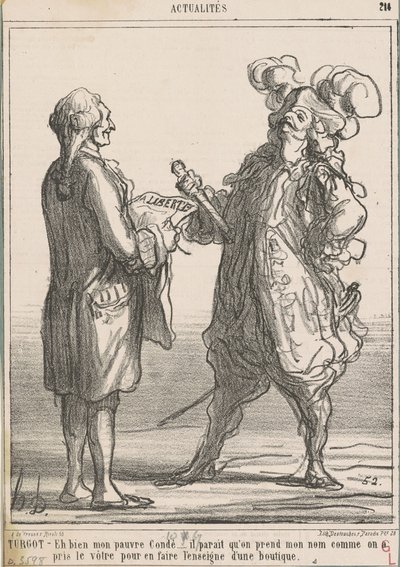 Turgot -- Well, my poor Condé... by Honoré Daumier