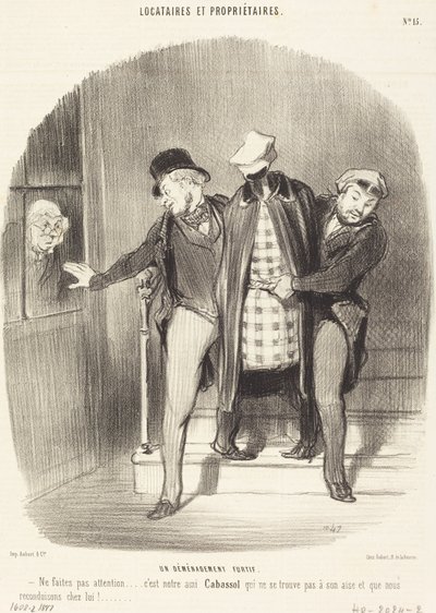A Furtive Move by Honoré Daumier
