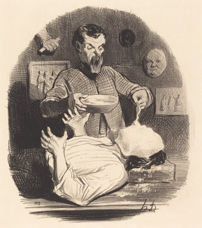 A Gentleman Who Wants to Give Himself the Satisfaction... by Honoré Daumier