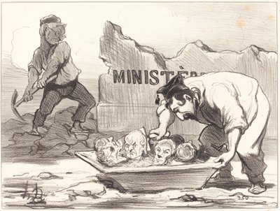 A Replastering by Honoré Daumier