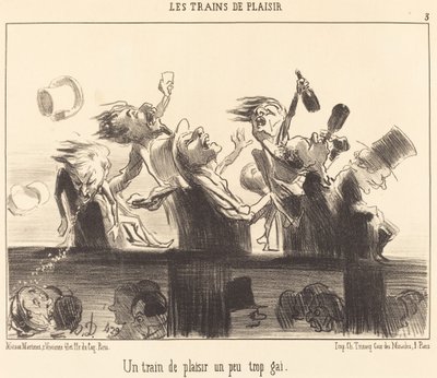 A Pleasure Train a Little Too Merry by Honoré Daumier