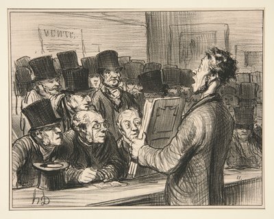An Amateur - But What is This Painting by Honoré Daumier