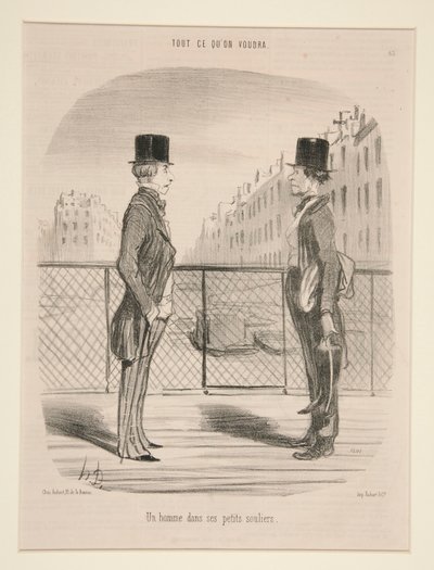 A Man in His Small Shoes, from Tout Ce Qu by Honoré Daumier