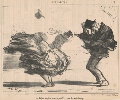 A light zephyr announcing the arrival of spring by Honoré Daumier
