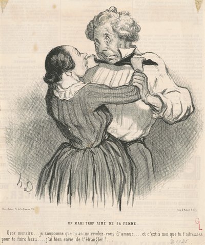 A Husband Too Loved by His Wife by Honoré Daumier