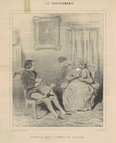 A Nephew Who Cruelly Wins an Inheritance by Honoré Daumier