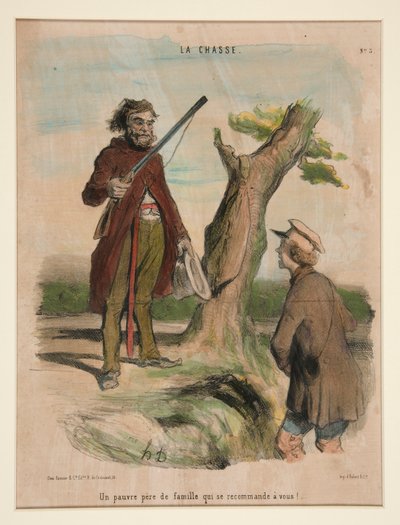 A Poor Father of a Family Who Recommends Himself to You! by Honoré Daumier