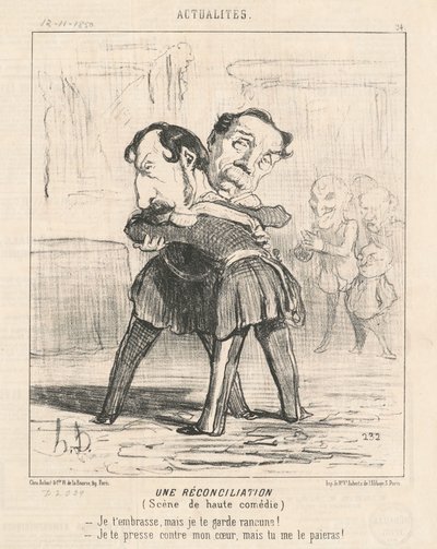 A Reconciliation, Scene of High Comedy by Honoré Daumier