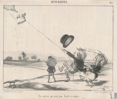 A Service... Not Easy to Render by Honoré Daumier