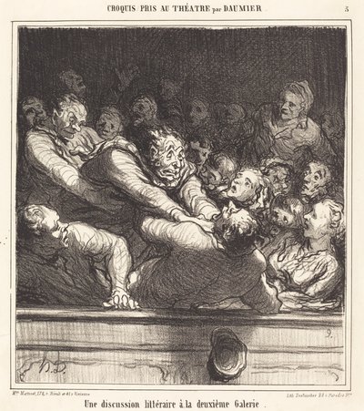 A Literary Discussion at the Second Gallery by Honoré Daumier