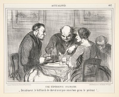 A Culinary Experience: Decidedly, the Horse Steak by Honoré Daumier