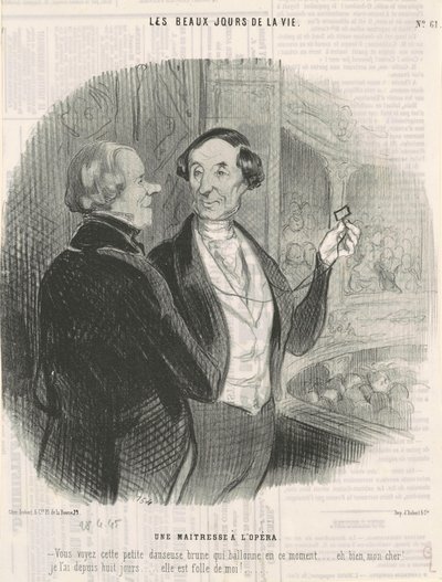 A Mistress at the Opera by Honoré Daumier