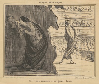 A Queen Preparing for a Great Tirade by Honoré Daumier
