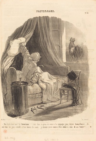 Will You Be Quiet with Your Cock-a-doodle-doos... by Honoré Daumier