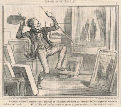 Having Just Given the Final Brushstroke... by Honoré Daumier